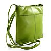 Zelená kožená zipová kabelka 212-3013-51