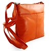 Oranžová kožená zipová kabelka 212-3013-84