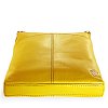 Žlutá kožená zipová kabelka 212-3013-86