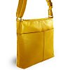 Žlutá kožená zipová kabelka 212-3013-86