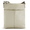 Světle šedá kožená zipová kabelka 212-3013-20