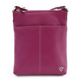 Fuxiová kožená zipová kabelka 212-3013-36