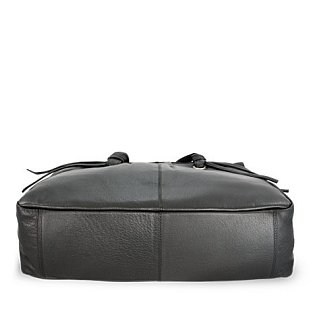 Černá dámská kožená zipová kabelka 212-2068-60