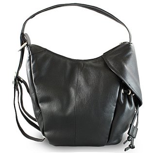 Černý kožený batůžek 311-1038-60