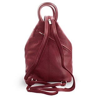 Dámský kožený batůžek burgundy 311-1184-34