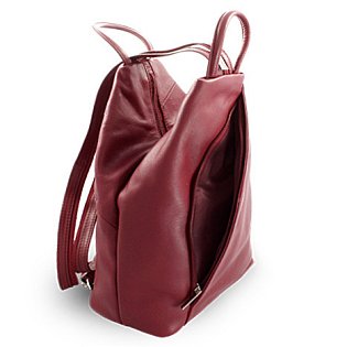 Dámský kožený batůžek burgundy 311-1184-34