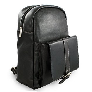 Černý kožený batoh 311-1717-60/40