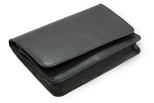 Černá kožená etue 611-0016-60