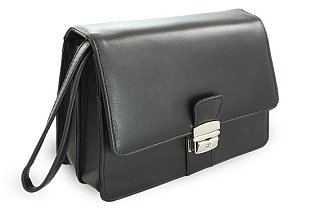 Černá pánská kožená dokladová etue 611-2411-60