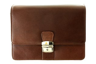 Hnědá pánská kožená dokladová etue 611-2411-40