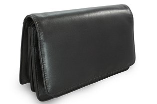 Černá pánská kožená dokladová etue 611­-2412­-60
