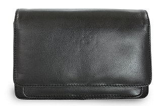Černá pánská kožená dokladová etue 611­-2412­-60