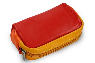 Multičervená dámská kožená etue 611-0395-M31