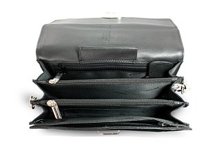 Černá pánská kožená etue se sklápěcím registrem 611-2415A-60