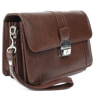 Hnědá pánská kožená etue se sklápěcím registrem 611-2415A-40