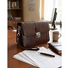 Hnědá pánská kožená etue se sklápěcím registrem 611-2415A-40