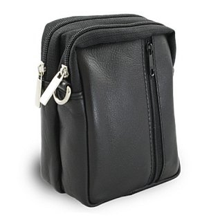 Černá kožená dokladová etue 611-6207-60