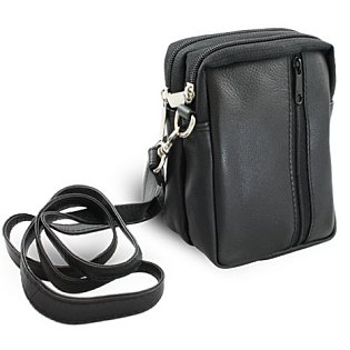 Černá kožená dokladová etue 611-6207-60