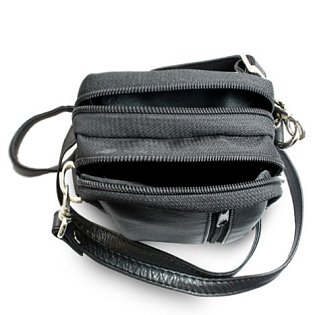 Černá kožená dokladová etue 611-6207-60