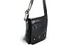 Malý černý pánský kožený crossbag s klopnou 215-1701-60