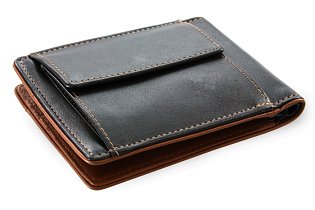 Černohnědá pánská kožená peněženka - dolarovka 519-8132-60/47