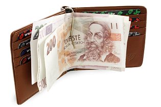 Černohnědá pánská kožená peněženka - dolarovka 519-8132-60/47