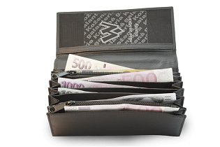 Kožená číšnická peněženka se zipovými kapsami na mince 515-2401-60