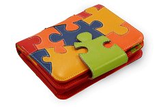 Dámská kožená peněženka s motivem puzzle 511-1161-PUZ