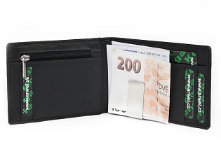Černomodrá pánská kožená dolarovka s klipem 519-1811-60/97