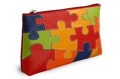 Puzzle dámská kožená etue 611-0023-PUZ