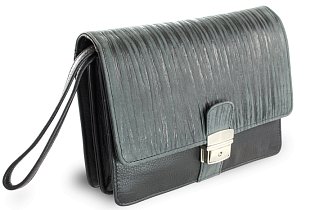 Černá pánská kožená dokladová etue ve stylu BAMBOO 611-2411F-60