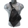 Černý kožený pánský zipový crossbag 216-1574-60