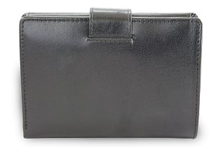 Černá dámská kožená peněženka s ozdobnou klopnou 511-1693-60/31