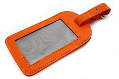 Oranžová kožená visačka na zavazadlo 619-5405-84