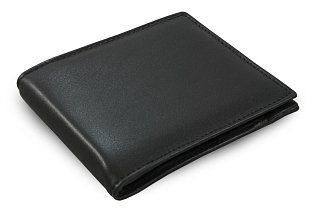 Černá pánská kožená peněženka bez kapsy na mince 519-2910A-60
