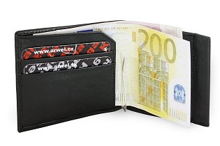 Černá pánská kožená peněženka bez kapsy na mince 519-2910A-60