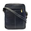 Tmavě modrý pánský kožený zipový crossbag 215-1218-97