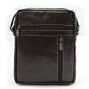 Kávově hnědý pánský kožený zipový crossbag 215-1218-49