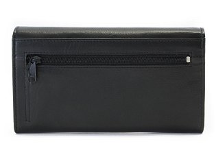 Černohnědá dámská kožená peněženka s klopnou 511-2407-60/40