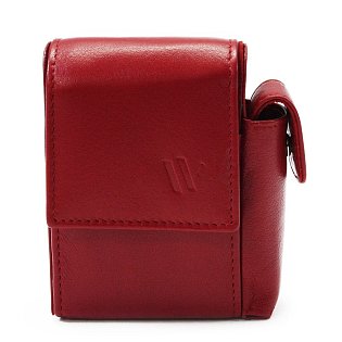 Červené kožené pouzdro na cigarety - krátké 611-0307-31