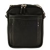 Černý pánský kožený zipový crossbag 215-8913-60