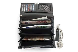 Kožená číšnická peněženka s řetízkem 515-7401A-60