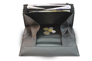 Kožená číšnická peněženka s přehlednou kapsou na mince 515-2401B-60