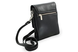 Malý černý kožený pánský crossbag 215-2189-60