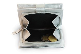 Stříbrná dámská kožená peněženka se zápinkou 511-9769-27