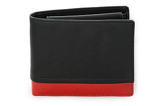 Černo-červená pánská kožená peněženka 513-4723-60/31