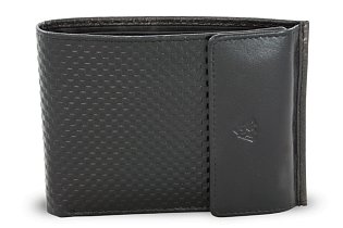 Černá kožená pánská peněženka s klopnou 513-2972-60