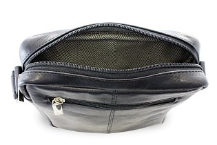 Malý černý kožený crossbag 215-1711-60