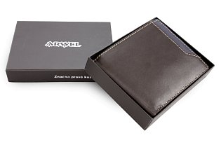 Tmavě hnědá pánská kožená peněženka 513-4701-47/97