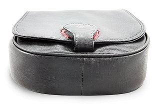 Černá kožená klopnová kabelka 213-5711-60/31